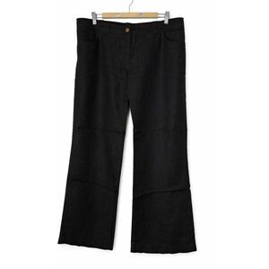 Jig saw womens size 12 black 100% linen pants wide leg palazzo pants